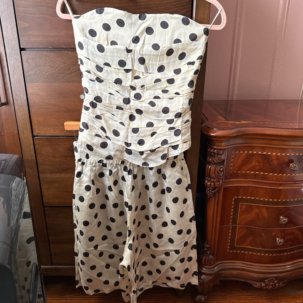 Hache polka Dot corset Bermuda set